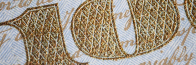 Close up of embroidered pattern
